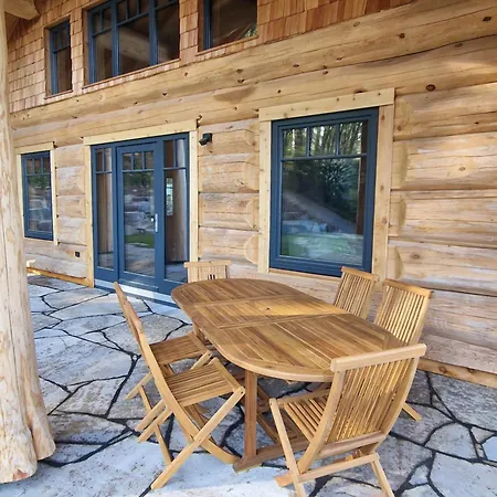 Eveningwood - Dtv 5 Sterne Luxus Hüttenparadies, Blockhaus Ferienhaus Heimbuchenthal