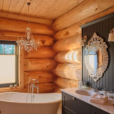 Ferienhaus Eveningwood - Dtv 5 Sterne Luxus Hüttenparadies, Blockhaus Heimbuchenthal